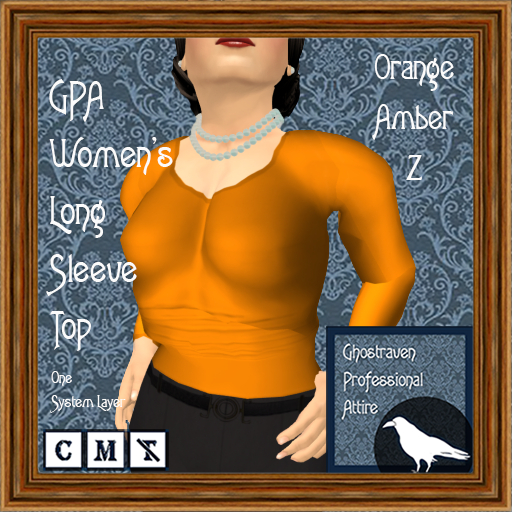 GPA Women's Long Sleeve Top BOM - Orange Amber Z