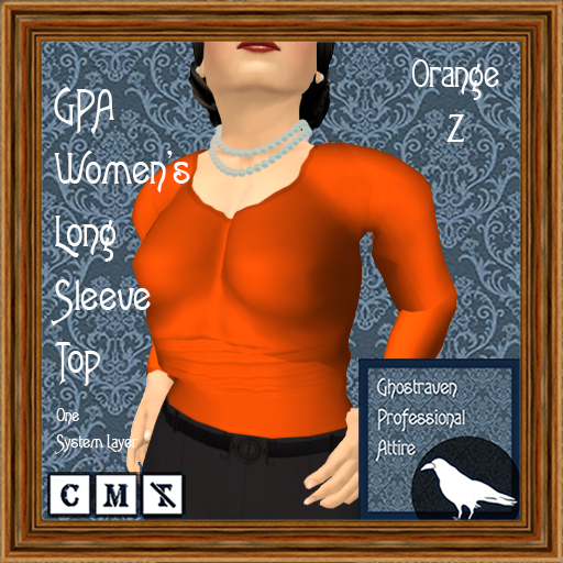 GPA Women's Long Sleeve Top BOM - Orange Z