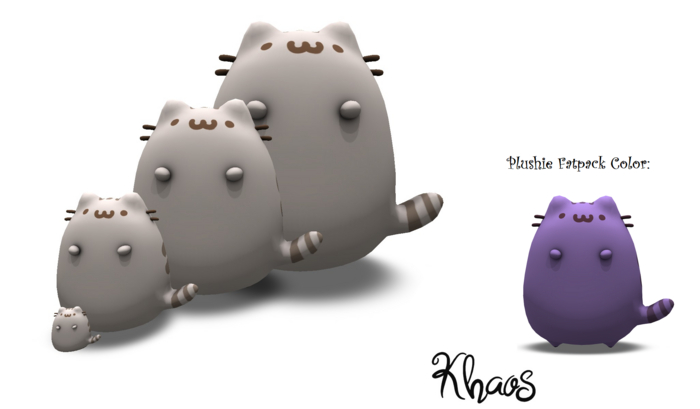 KHAOS'S STORE LILAC FATPACK CAT PLUSHIE  FOR DECO