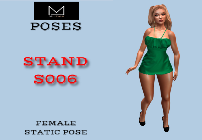 MUDAK POSES - FEMALE POSE - STAND S006