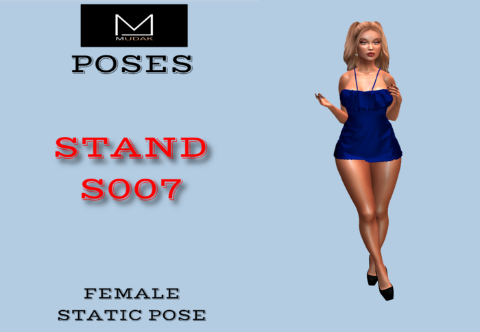MUDAK POSES - FEMALE POSE - STAND S007