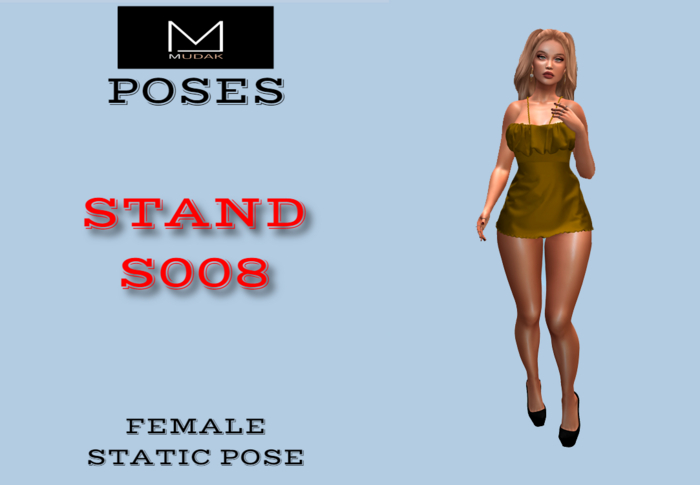 MUDAK POSES - FEMALE POSE - STAND S008