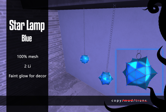 [TE] Hanging Star Lamp - Blue