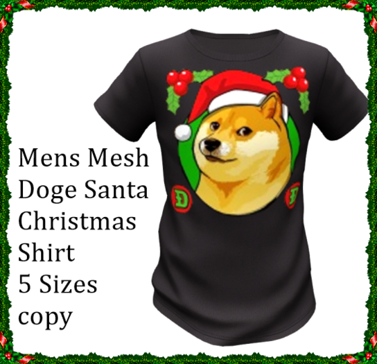 DMD~Mens Doge Santa Tee Boxed