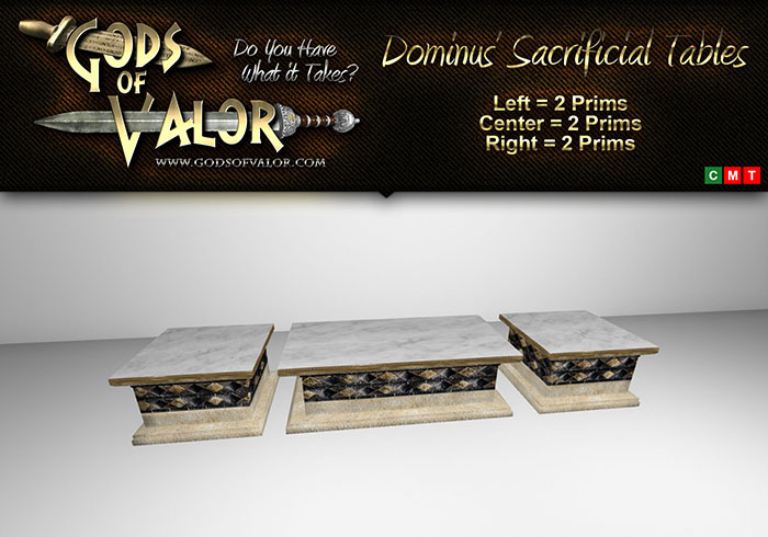 Gods of Valor - Dominus' Sacrificial Tables
