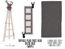 ABO - Buck Head decor pack (white buffalo check)