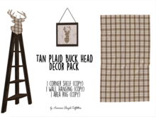 ABO - Buck head  decor pack (tan plaid)