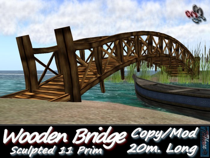 333 - Wooden Bridge - Only Sculpt, Copy/Mod - LOW PRIMS