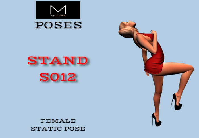 MUDAK POSES - FEMALE POSE - STAND S012
