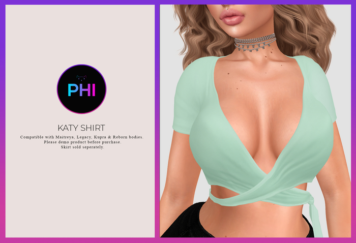 *PHI* Katy PastelMint Top