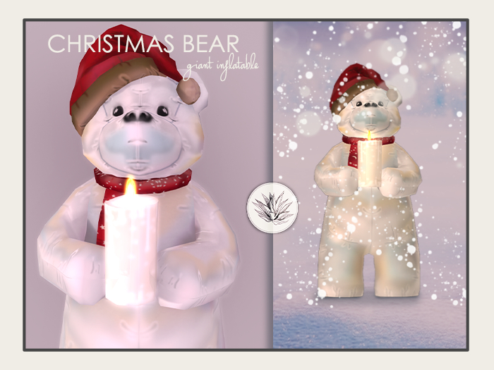 FINCA - Inflatable Christmas bear Red