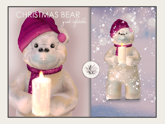 FINCA - Inflatable Christmas bear Pink