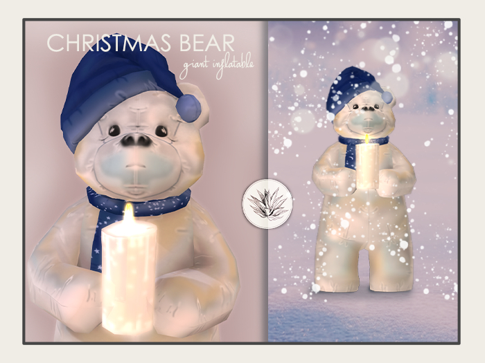 FINCA - Inflatable Christmas bear Blue 