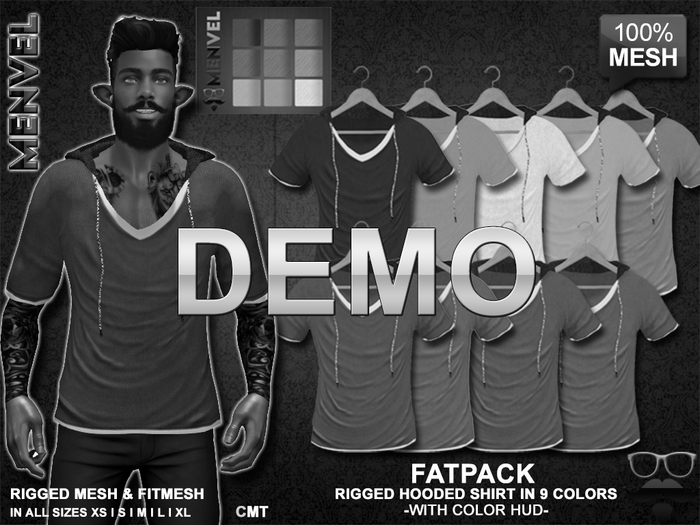 -menvel- Hooded Shirt Demo