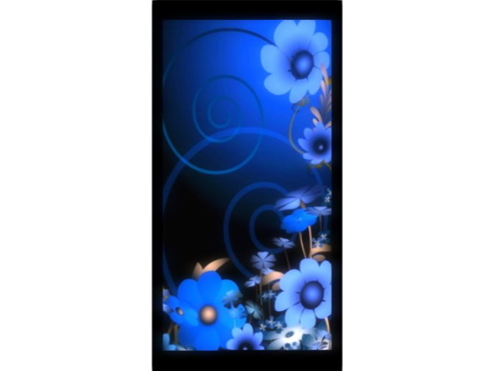 TB Flower Spiral Blue & Gold Picture/ Print