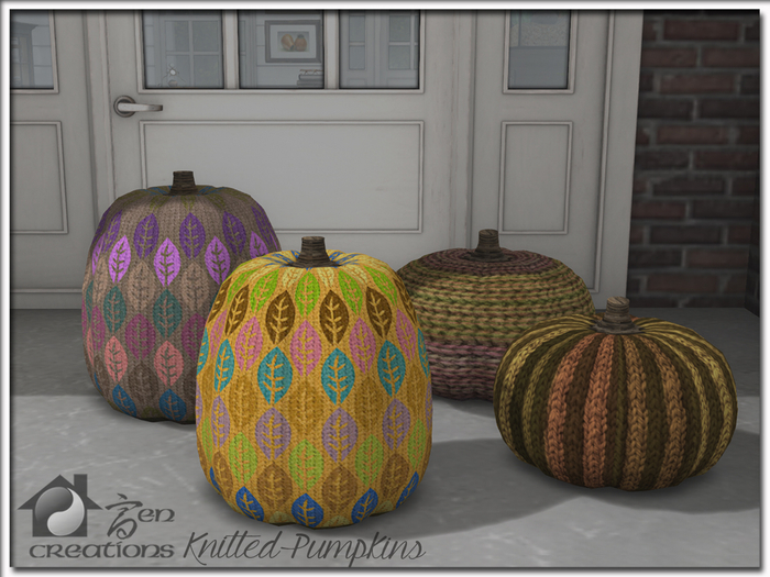 Knitted Pumpkins - 9 color changes