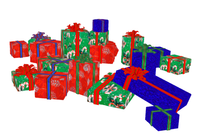 Big Bunch of Wrapped Christmas Presents - (A)