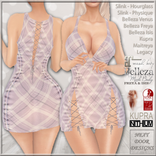 Get It Purple Plaid: Belleza Freya, Venus, Isis, Maitreya, Legacy, Inithium Kupra, Slink Hourglass & Physique