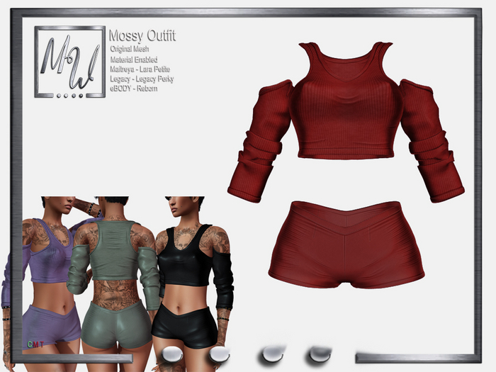MW - Mossy Outfit - Red - (Add me)