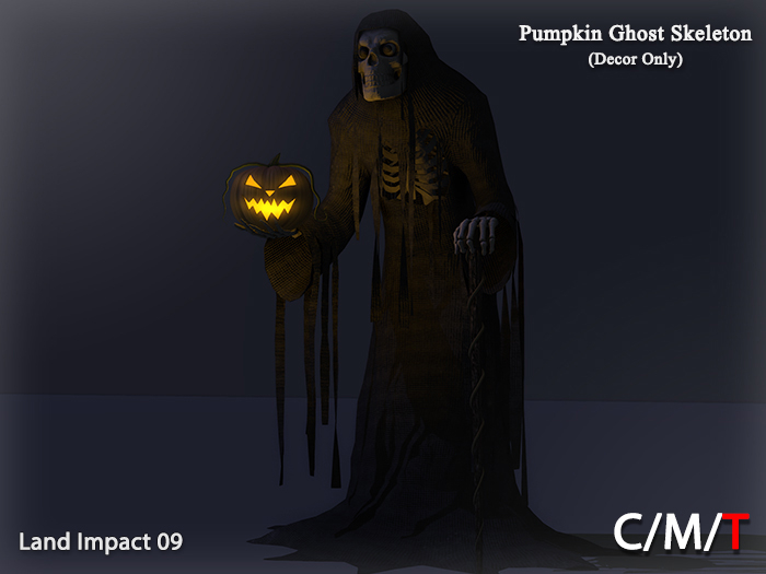 "Killer's" Pumpkin Ghost Skeleton (Decor Only)