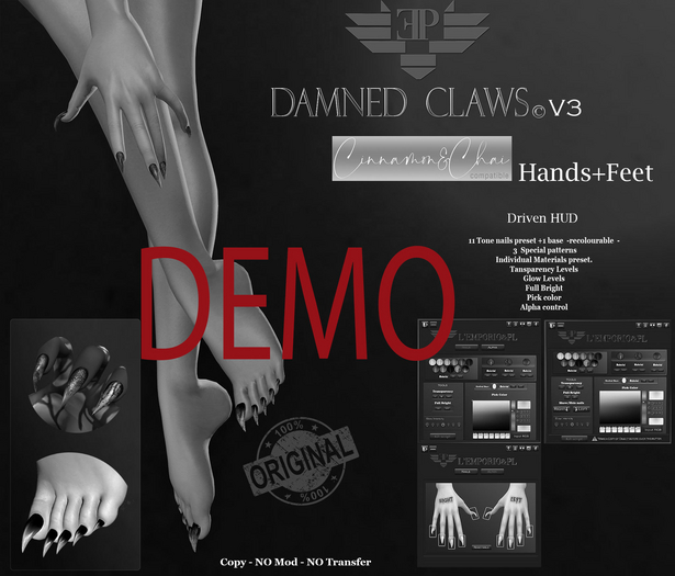 D*E*M*O L'Emporio&PL::*Damned Claws*::-Set-Cinnamon&Chai V3-REZ
