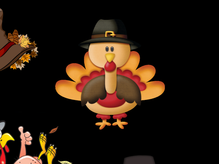 Thanksgiving Cartoon Turkey with Pilgrim Hat 2021