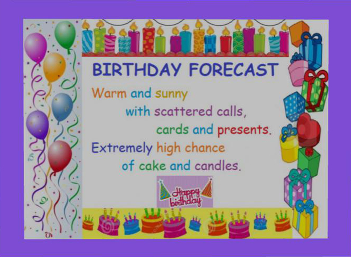 Happy Birthday Forecast