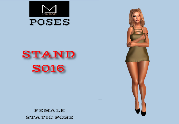 MUDAK POSES - FEMALE POSE - STAND S016