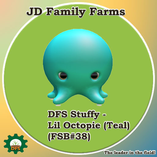DFS Stuffy - Lil Octopie (Teal) (FSB#38) - rare limited edition collectible