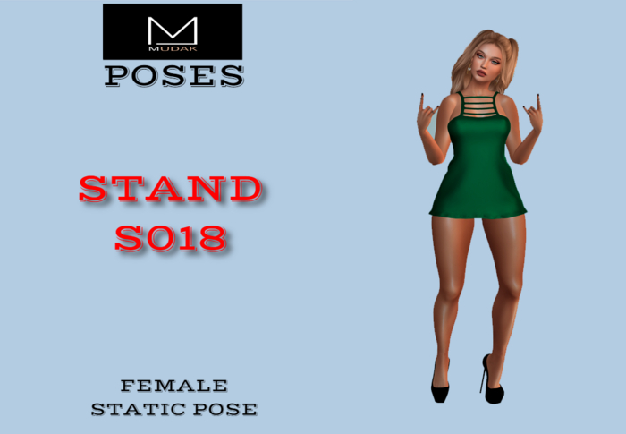 MUDAK POSES - FEMALE POSE - STAND S018