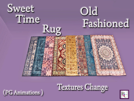 Second Life Marketplace - * RC * Animated Sweet Times Rug - Old Fashioned