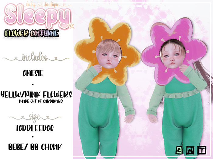 Sleepy. Flower Costume yellow & pink