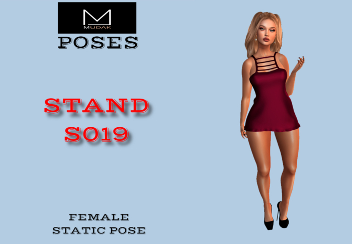 MUDAK POSES - FEMALE POSE - STAND S019