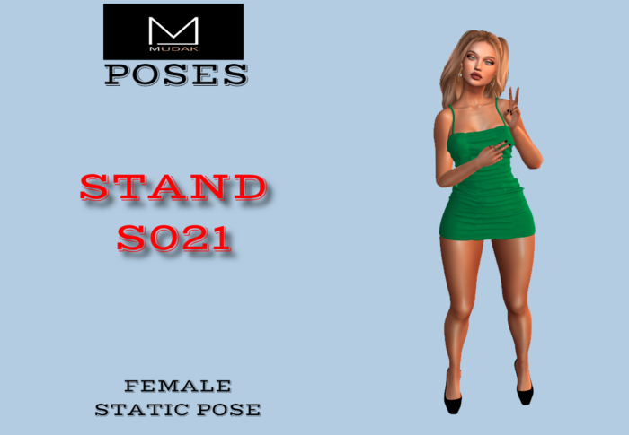 MUDAK POSES - FEMALE POSE - STAND S021