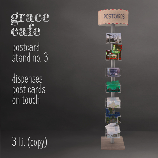 Grace Cafe - Postcard Stand No. 3 (boxed)