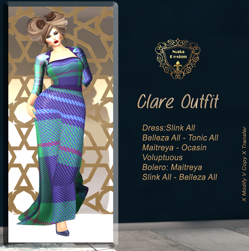 Nala Design - Clare Gown Outfit - [Green]