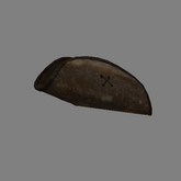 Brown Leather Mesh Tricorn Hat with Resizer