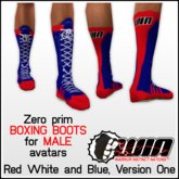 WIN Red White and Blue Women's Boxing Boots, Version One