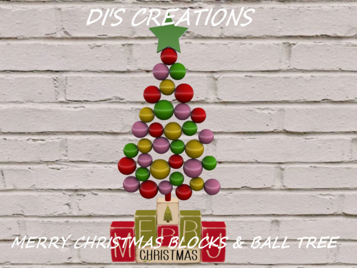 MERRY CHRISTMAS BALL TREE ORNAMENT