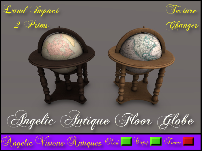 Angelic Antique Floor Globe TC 