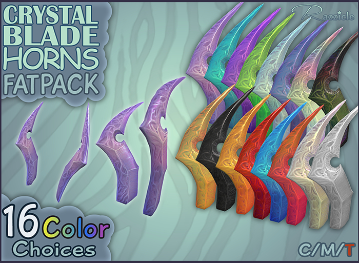 [Razzicle] Crystal Blade Horns Fatpack