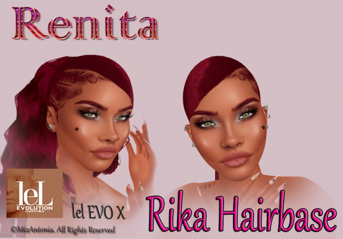LaRenitaxKrasa: Rika Hairbase- Black (EVO X)