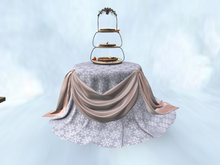 ~Silver Snow Flakes Christmas Display Table