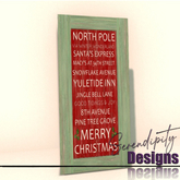 Serendipity Designs - Christmas Leaning Sign 
