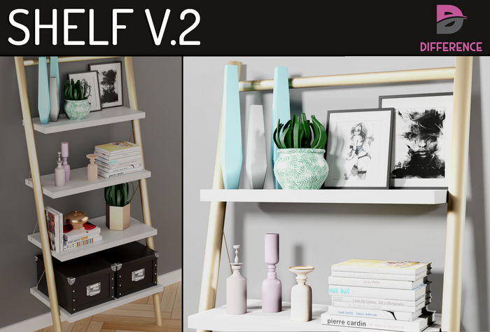 DIFFERENCE Shelf V.2 (white shelves)