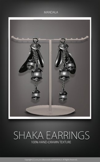 [MANDALA]SHAKA earrings(black)
