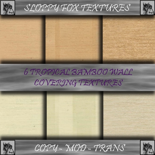 Tropical Bamboo Wall Covering Textures (Set 1)