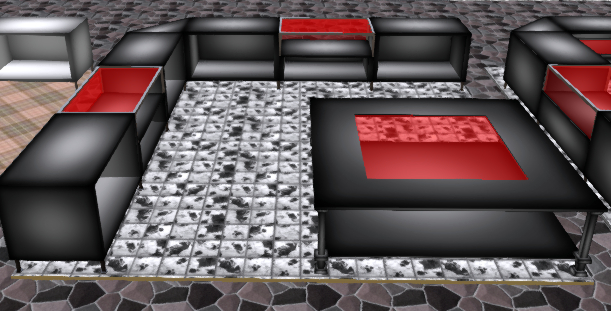 DFS skull kitchen BLACK RED