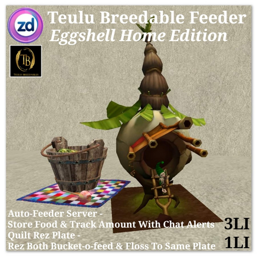 *ZD* Teulu Breedables Feeder - Eggshell Home Edition
