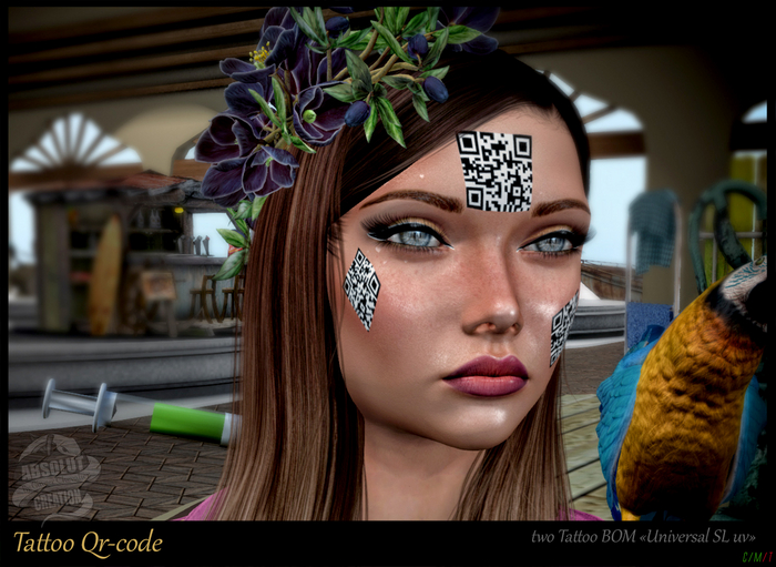 Tattoo QR-code " BOM"